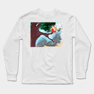 red house tree birds place Long Sleeve T-Shirt